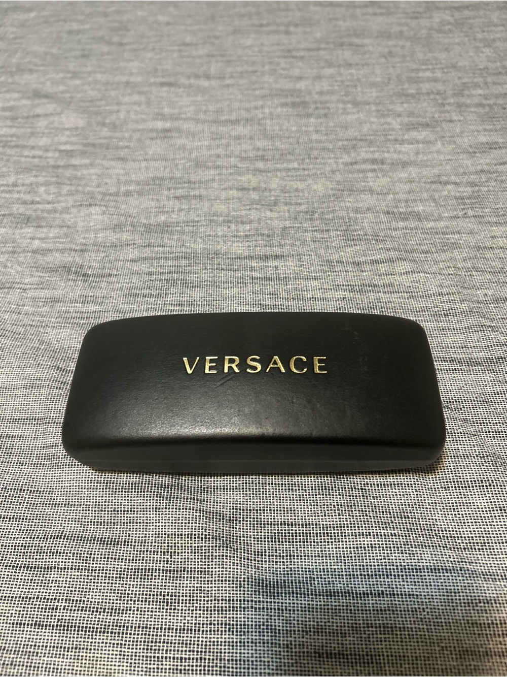 Versace Black Sunglasses Hard Case with Gold Logo
